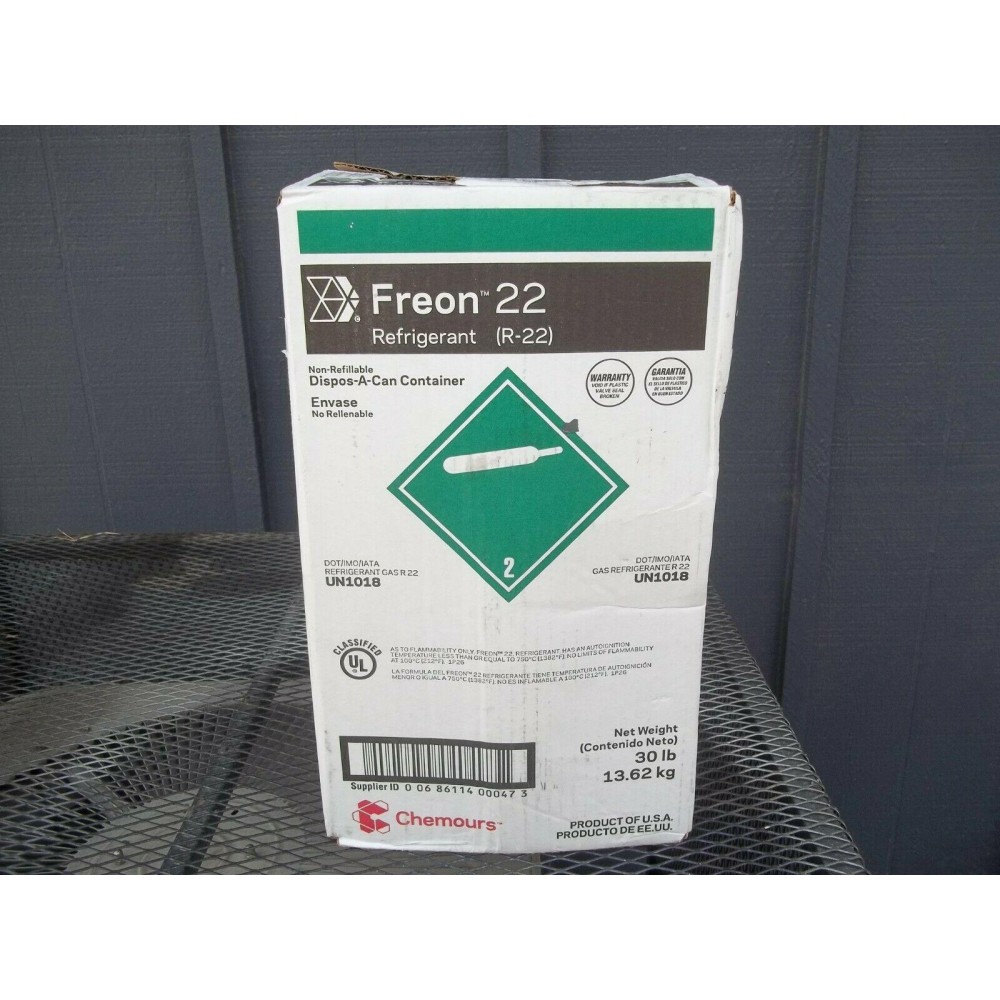 R-22  REFRIGERANT 30lbs. NEW IN BOX / SEALED  R22 30 lb -FREE IMMEDIATE SHIPPING