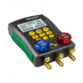 Refrigeration Digital Manifold Gauge Meter Vacuum Temperature Tester +Clip&Pipe