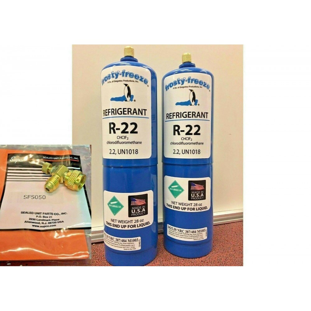 R22 Refrigerant R-22, Air Conditioner, 2, Large 28 oz. Cans, Recharge Kit 227