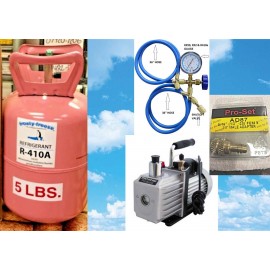 R410a, Refrigerant, 5 lb. Can, Best Value On , Evacuate & Recharge Pro Kit