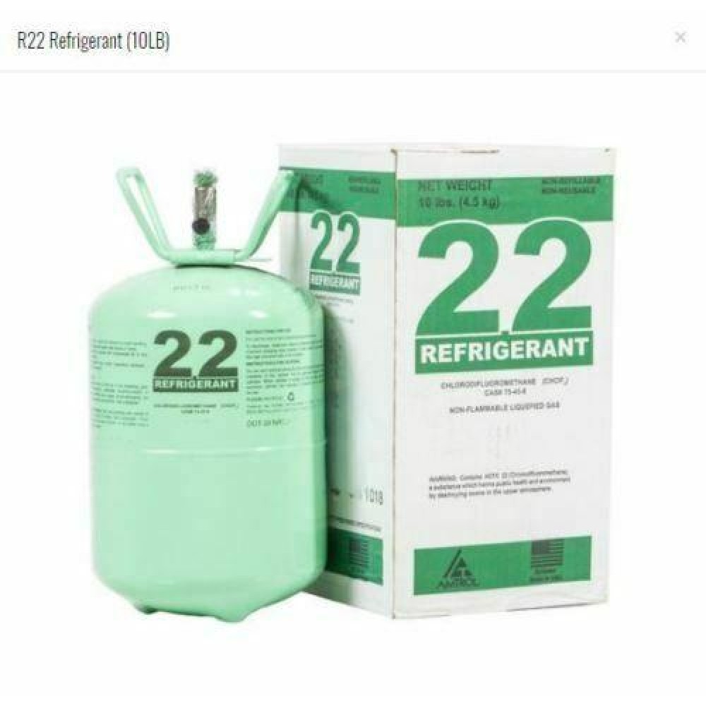 R22 Refrigerant 10lb Cylinder, Factory Sealed Virgin 22 Same Day Shipping. Quick