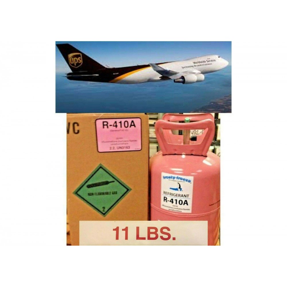 R410a, Refrigerant 410a, 11 lb. Sealed, Alaska, Hawaii & Air Shipments HAZ MAT